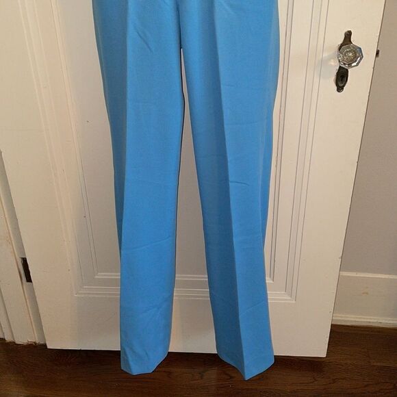 Vtg 70s baby blue double knit polyester pants - Picture 3 of 7
